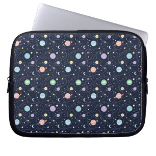 Solar System Planets Seamless Pattern Laptop Sleeve