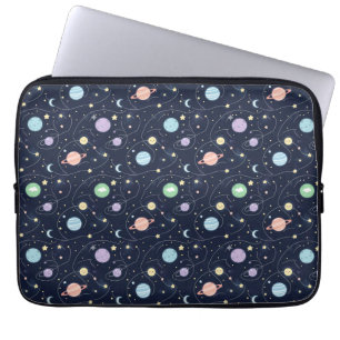 Solar System Planets Seamless Pattern Laptop Sleeve