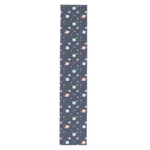 Solar System Planets Seamless Pattern Medium Table Runner