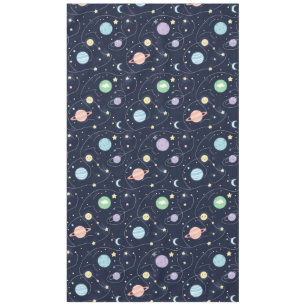 Solar System Planets Seamless Pattern Tablecloth