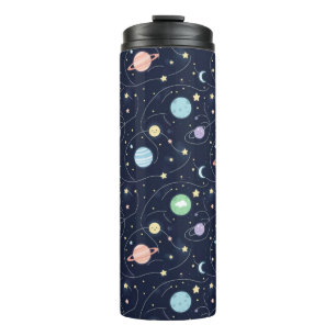 Solar System Planets Seamless Pattern Thermal Tumbler