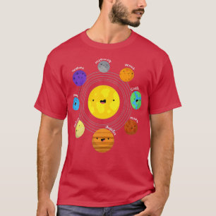 Solar System Planets Shirt Earth Moon Sun Space Sc