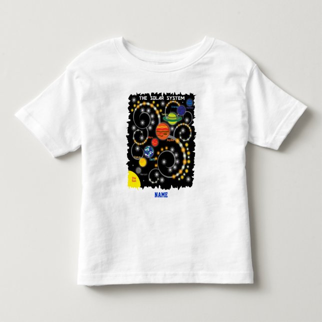 Solar System Planets Space Astronomy Toddler T-Shirt (Front)