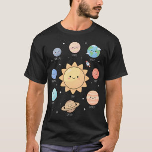 Solar System Planets Space Science Astronomy T-Shirt
