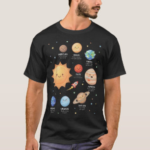 Solar System Planets Space Science Astronomy T-Shirt