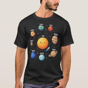 Solar System Planets Space Science Astronomy T-Shirt