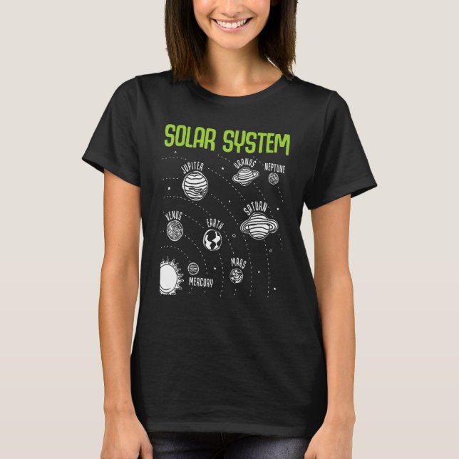Solar System Planets Space STEM Science Teacher Sc T-Shirt (Front)