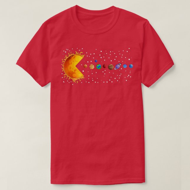 Solar System Planets Stars Sun Astronomer Space Ou T-Shirt (Design Front)