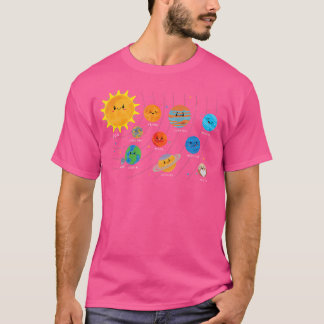 Solar System Planets Sun Astronaut Science Astrono T-Shirt