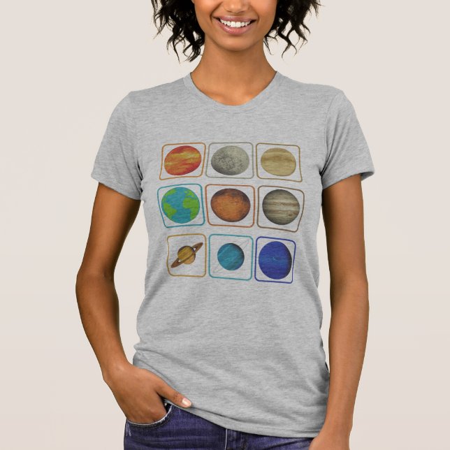 Solar System Planets T-Shirt (Front)