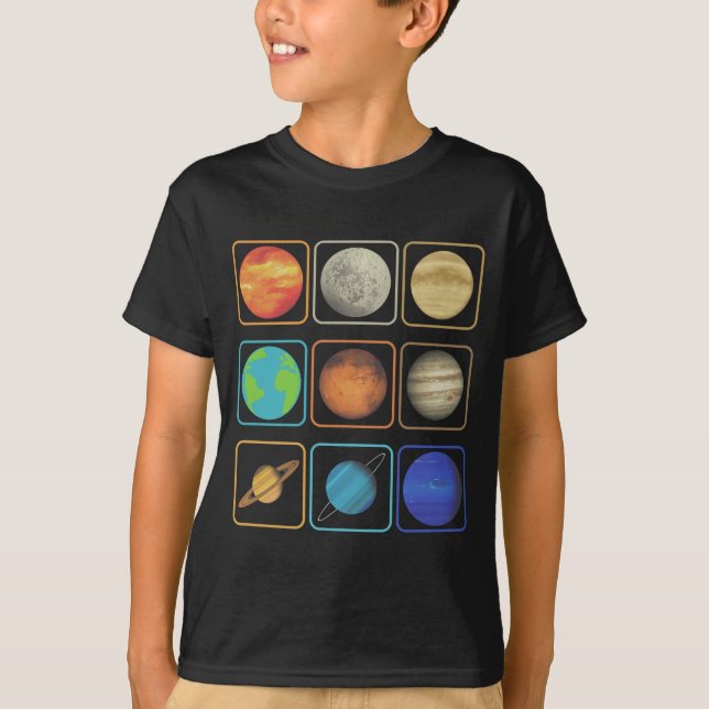 Solar System Planets T-Shirt (Front)