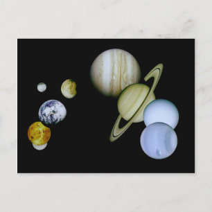 Solar System Postcard - Astronomy Science gift
