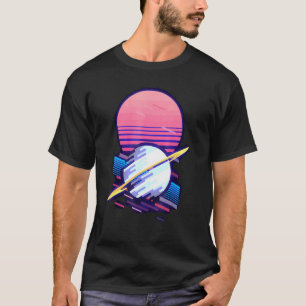 Solar System Retro Saturn Space Planets Science Va T-Shirt