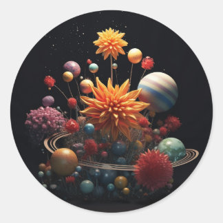 Solar System Round Sticker