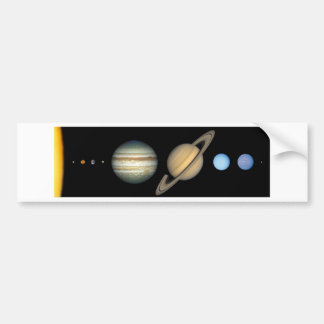 Solar System scale Bumper Sticker