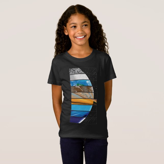 Solar system shirt astronomy planets space lovers (Front Full)