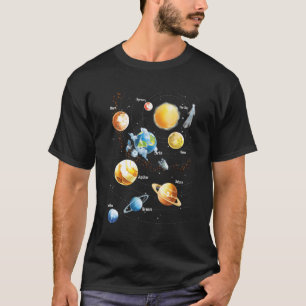 Solar System Space Astronomy And Planets Gift For  T-Shirt