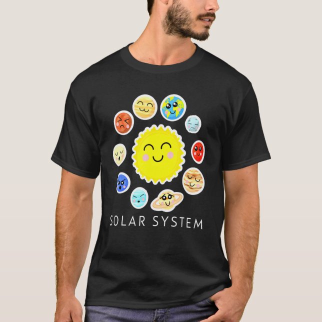 Solar System Space Planets For Boys Girls and Kids T-Shirt (Front)