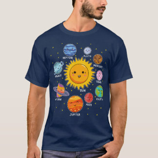 Solar System Space Planets for SEM Kids Boys Girls T-Shirt