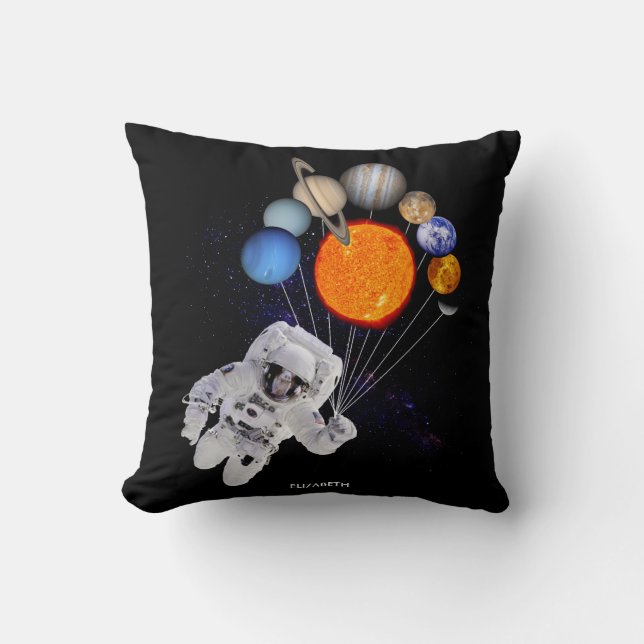 Solar System Sun Planets Astronaut Milky Way Cushion (Front)