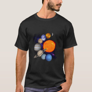 Solar System Sun Planets Milky Way Galaxy Science T-Shirt