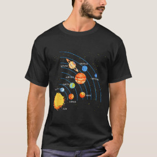 Solar System Sun Planets Orbit Space Galaxy Men Wo T-Shirt
