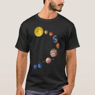 Solar System T Shirt - Realistic Space Planets_1