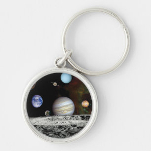 Solar System Voyager Images Montage Space Photos Key Ring