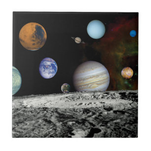 Solar System Voyager Images Montage Space Photos Tile