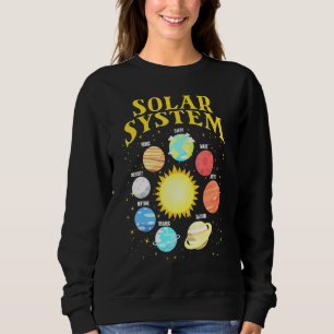 Solar System With Planets Science Space Planet 1 Sweatshirt