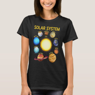 Solar Systems Realistic Space Planets Science Boys T-Shirt