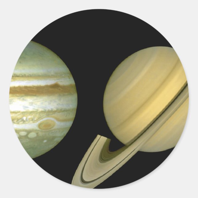 Solar Sytem ~ Long View Classic Round Sticker (Front)