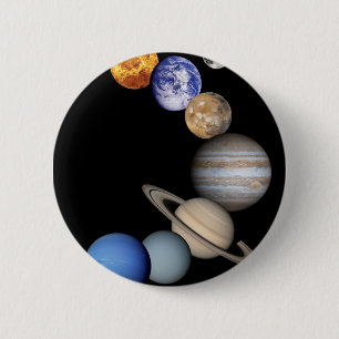 Solar Sytem Montage 6 Cm Round Badge