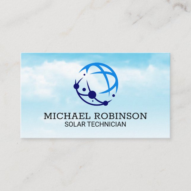 Solar | Tech Energy | Clouds Business Card (Front)
