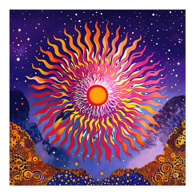 “Solar Whispers in the Sky” The Sun Photo Print (Front)