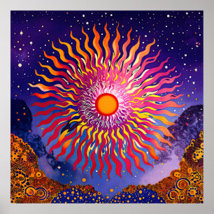 “Solar Whispers in the Sky” The Sun Poster