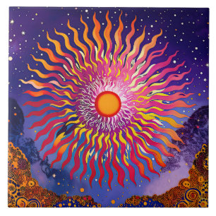 “Solar Whispers in the Sky” The Sun Tile