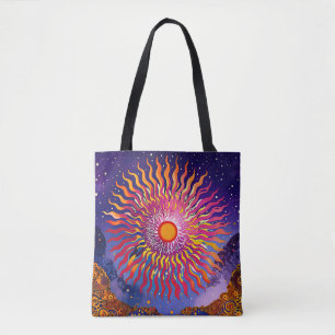 “Solar Whispers in the Sky” The Sun Tote Bag