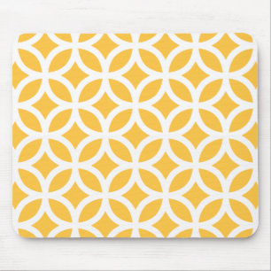 Solar Yellow Geometric Mouse Mat