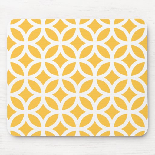 Image of Solar Yellow Geometric Mouse Mat