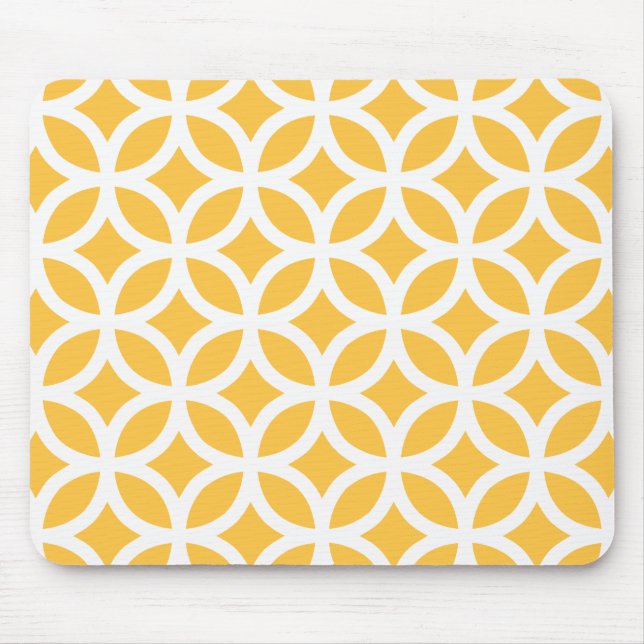 Solar Yellow Geometric Mouse Mat (Front)