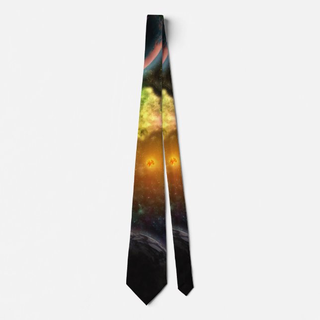 SOLARED SYSTEM (outer space planetary art) ~.jpg Tie (Front)