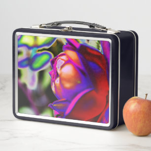 Solarised Rose by Shirley Taylor Metal Lunch Box