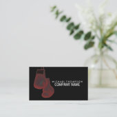 Solarized Boxing Gloves, Boxer, Boxing Trainer Business Card (Standing Front)