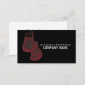 Solarized Boxing Gloves, Boxer, Boxing Trainer Business Card (Front/Back)