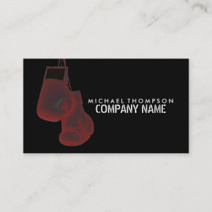 Solarized Boxing Gloves, Boxer, Boxing Trainer Business Card