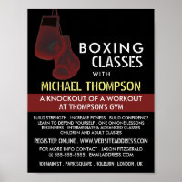 Solarized Boxing Gloves, Boxing Class Advert