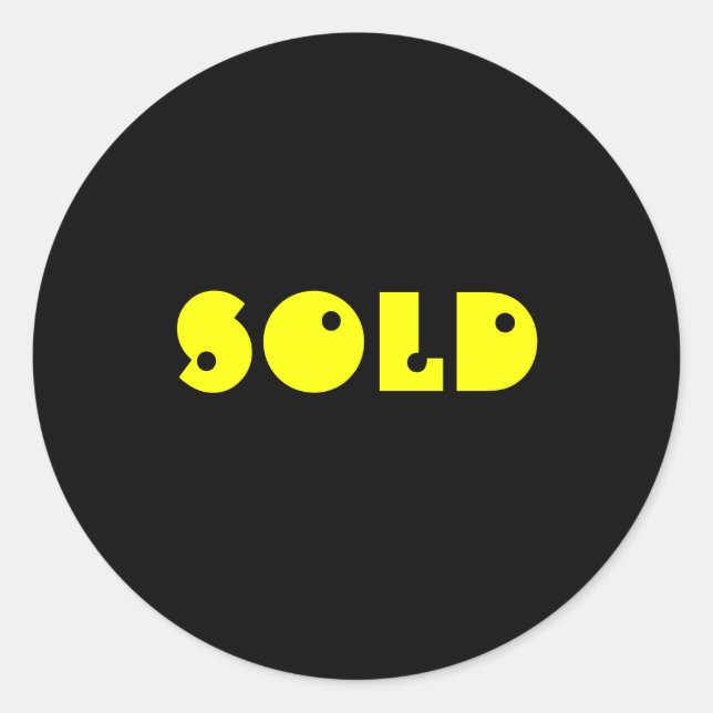 SOLD CLASSIC ROUND STICKER (Front)