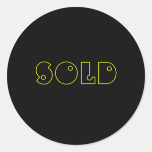 SOLD CLASSIC ROUND STICKER