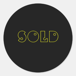 SOLD CLASSIC ROUND STICKER